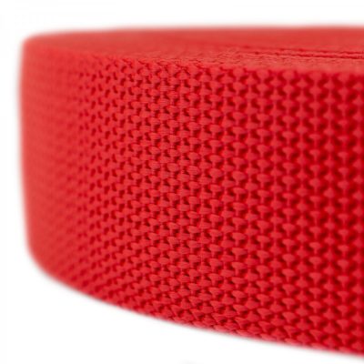 wp red 2 red polypro webbing closeup