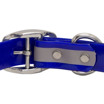 1 in k 9 komfort reflective standard dog collar back of buckle detail 205