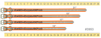 K9K Reflective Standard Collar Sizing Chart 1