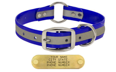 blue k9 komfort reflective center ring collar 254