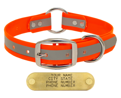 orange 1 in reflective center ring collar 151