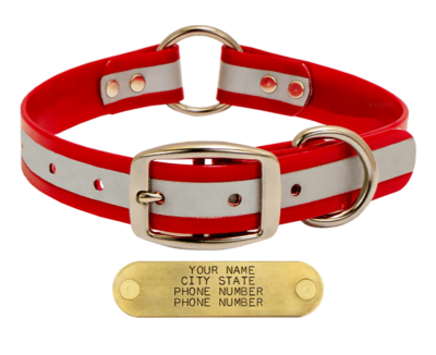 red k9 komfort reflective center ring collar 267