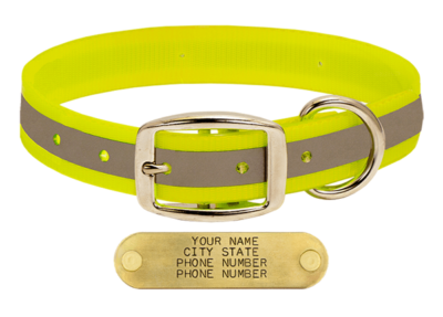 yellow k 9 komfort reflective 1 in standard collar 274 1